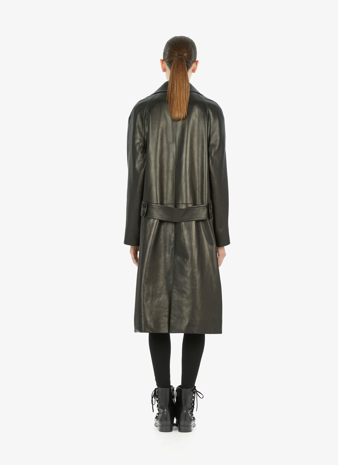 Alaïa Edition 1988 Tailored Men'S Style Leather Coat ALAÏA BLACK ALAÏA EDITION 1988 TAILORED MEN'S STYLE LEATHER COAT